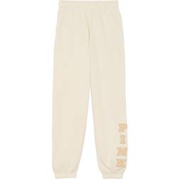 PINK Ivy Fleece Campus Sweatpants - White Shell Shine