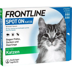 Frontline Spot On Cats Ticks Fleas and Lice 6x0.5ml