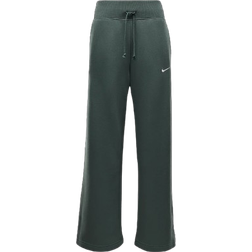 Nike Women's Sportswear Phoenix Fleece High Waisted Wide Leg Tracksuit Bottoms - Vintage Green/Sail