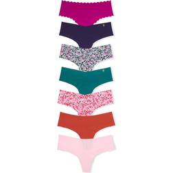 Victoria's Secret No-Show Thong Panties 7-pack - Multi