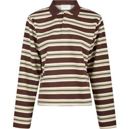 Neo Noir Mala Stripe Polo - Brown