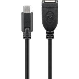 Goobay USB C - USB 2.0 A M-F 0.2m