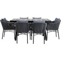 IDIMEX Gartenmöbelset ISOLA mit 1 Tisch und 6 Stühlen Essgruppe
