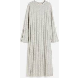 H&M Oversized Pullover - Rippstrick Grau