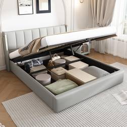 Brayden Studio Upholstered Storage 140 x 200 cm Frame Bed