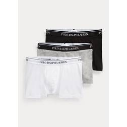 Polo Ralph Lauren Classic Boxer Trunks 3-Pack - White/Heather/Black