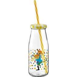 Muurla Pippi Bottle With Lid and Straw Drinking Glass