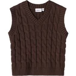 Name It Organic Cotton Knitted Vest - Bracken (13235403)