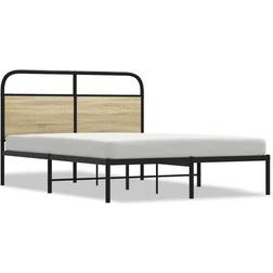 vidaXL 140x190 cm Uden Madras Konstrueret Træ Sengeramme