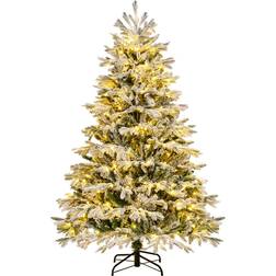 Costway Pre-Lit Green/White Christmas Tree 180cm