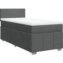 vidaXL Mit Matratze Dunkelgrau 90x200 cm Boxspringbett
