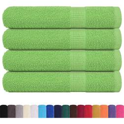 vidaXL Towels 4 Pcs Apple Green 100x200 cm Bath Towel Green