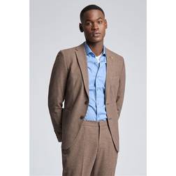 FARAH Slim Fit Flannel Suit Jacket - Brown