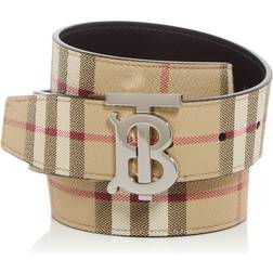 Burberry Archivio Check Reversible Belt Uld - Beige