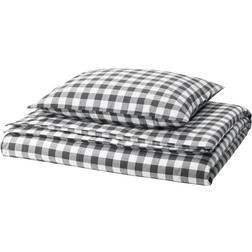 IKEA Ektandvinge Påslakan Vit, Grå (200x150cm)