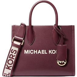 Michael Kors Mirella Small Pebbled Leather Crossbody Bag - Oxblood