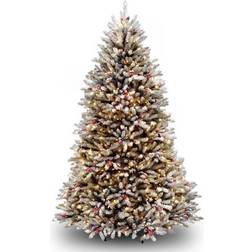 National Tree Company 7ft Pre-Lit Dunhill Fir Hinged Full Artificial Christmas Tree 84"