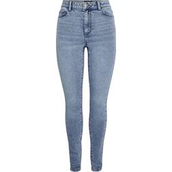 Pieces Dana Hw Skinny Fit Jeans - Light Blue Denim