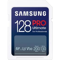 Samsung PRO Ultimate SDXC Class 10 UHS-I U3 V30 200/130MB/s 128GB +Card Reader