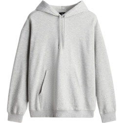 H&M Men's Hoodie in Loose Fit - Light Gray Mottled