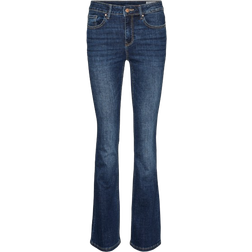 Vero Moda Flash Mid Rise Flared Jeans - Blue/Dark Blue Denim