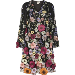 Y.A.S Flowering Mini Dress - Black