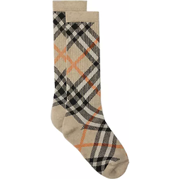 Burberry Check Cotton Blend Socks - Sand