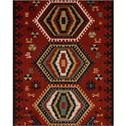 Mohawk Home Kana Southwestern Medallion Red 48x72"