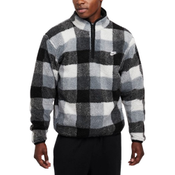 Nike Club Sherpa Heren Track Top - Black/White/Smoke Grey