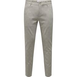 Only & Sons Mark Slim Fit Trousers - Grey/Chinchilla