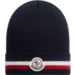 Moncler Tricolor Wool Hat - Navy Blue