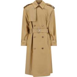 Burberry Double Breasted Midi Trench Coat - Beige