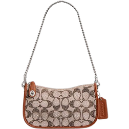 Coach Swinger 20 In Crystal Signature Jacquard - Silver/Burnished Amber