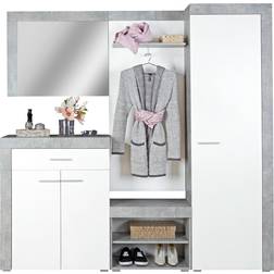 MID.YOU 1803047201 Grey/White Kleiderschrank 200x200cm 5Stk.