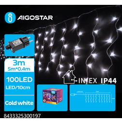 Aigostar 5m Kold Hvid Lyskæde 100 LED LED bånd