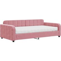 vidaXL Sofá Cama Con Colchón Terciopelo 100x200 cm