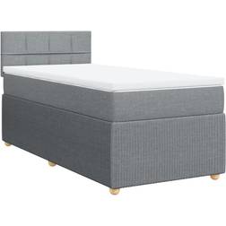 vidaXL mit Matratze Hellgrau 80x200 cm Boxspringbett