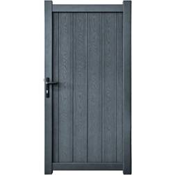 B&Q Aluminium Pedestrian Garden Gate 1150 x 1800 mm Grey