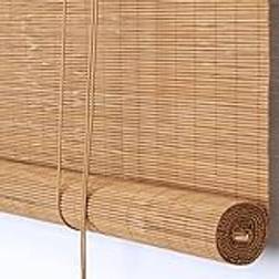 Bambu rullgardin natur, retro, romersk rullgardin, bamburullgardin, ljusfilterrullgardin för fönster, dörrar, insynsskydd, väderbeständig, trä, rullgardiner, solskydd för terrass, trädgård, balkong
