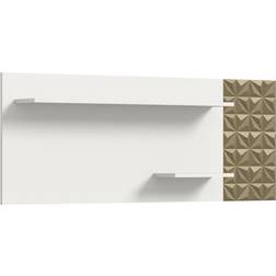 Xonox Home Schweberegal Prisma White Melamine 53cm H X 140cm W X 17cm D Wall Shelf