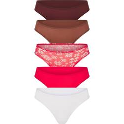SKIMS Cheeky Brief 5-pack - Brandy Multi