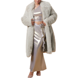 Shein Lumalex Winter Thanksgiving Outfit,New Year's Eve Thanksgiving Christmas Rave Festival Outfits,Formal Prom Dresses,New Year's Eve Outfit,Plush Maxi,Sexy Women Outfits,Elegant Casual Wear for Fall,Thick and Warm Faux Fur Elegant Long Coat for Fall/Winter