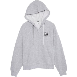 PINK Ivy Fleece Campus Full-Zip Hoodie - Medium Heather Grey