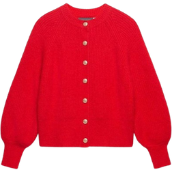 Mint Velvet Knitted Wool Blend Cardigan - Red