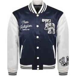 True Religion Good Life Varsity Bomber Jacket - Navy/Sapphire