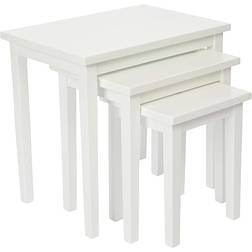 Julian Bowen Cleo White Nesting Table 33x48cm 3pcs