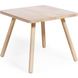 LaForma Mesa Infantil Cuadrada Dilcia De Madera Maciza De Caucho 55 x 55 cm