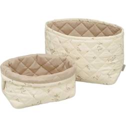 Cam Cam Copenhagen Quilted Storage Basket Ashley/Latte 2-pack