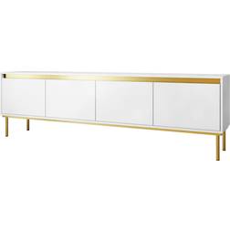 Hollander White/Gold TV Bench 200x60cm