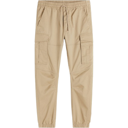 H&M Slim Fit Cargo Joggers - Beige